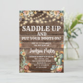 ウェスタン誕生日カントリーブーツバースデーパーティーインヴィ 招待状 (スタンド正面)