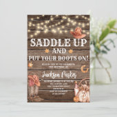 ウェスタン誕生日カントリーブーツバースデーパーティー 招待状 (スタンド正面)