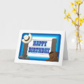 ウェスタン誕生日カード カード (黄色い花)