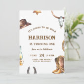 ウェスタン誕生日招待状カウボーイロデオ 招待状 (スタンド正面)