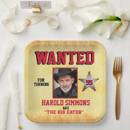 ウェスタン誕生日指名手配 ペーパープレート