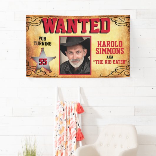 ウェスタン誕生日指名手配 横断幕 (インサイチュ)