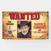 ウェスタン誕生日指名手配 横断幕 (横)