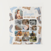 ウェスタン誕生日1年目のフォトタペストリー タペストリー (正面)