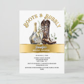 ウェスタン金ゴールドカウボーイブーツフローラバブリー夏シック 招待状 (スタンド正面)