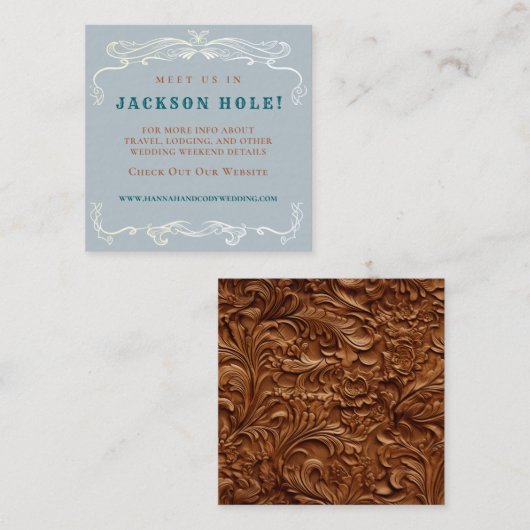 ウェスタン馬好きブルーデニ結婚ムの詳細 エンクロージャーカード (正面/裏面)