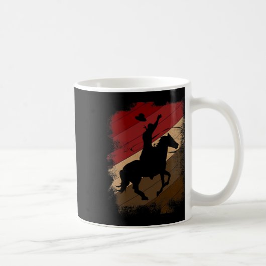 ウェスタン馬術農家乗馬ギフトホ コーヒーマグカップ (右)