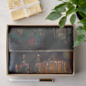 ウェスタン鮮やかスケルトン油色彩の鮮やかデコペ 薄葉紙 (ギフト)