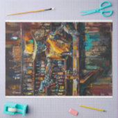 ウェスタン鮮やかスケルトン油色彩の鮮やかデコペ 薄葉紙 (クラフト)