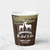ウェスタン鹿 ハント終了 ウェディング 紙コップ (正面)