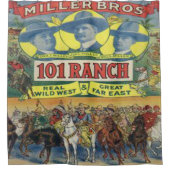 ウェスタン101ランチワイルドウエストショーロデオ シャワーカーテン (正面)