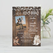 ウェスタン まだ愛を誓う 国産 ウェディング アニバーサリー 招待状 (スタンド正面)