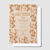 ウェスタン・アース・トーン・カントリー・ブーツ赤ちゃんシャワー ベラム紙招待状 (オフセット)