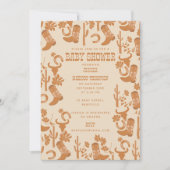 ウェスタン・アース・トーン・カントリー・ブーツ赤ちゃんシャワー 招待状 (正面)