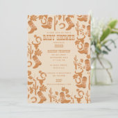 ウェスタン・アース・トーン・カントリー・ブーツ赤ちゃんシャワー 招待状 (スタンド正面)