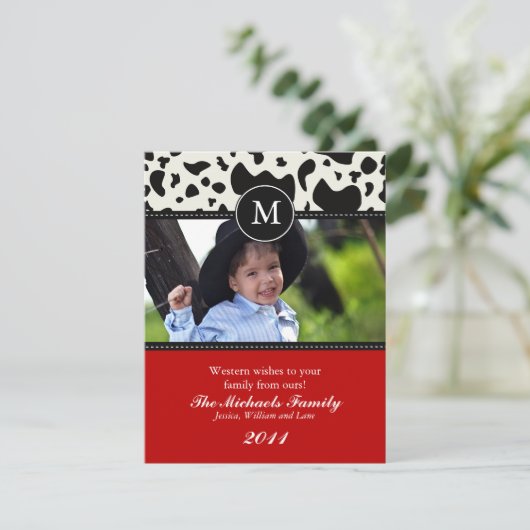 ウェスタン・ウィッシュズ・モノグラム・クリスマス・カード シーズンカード (スタンド正面)