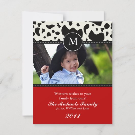 ウェスタン・ウィッシュズ・モノグラム・クリスマス・カード シーズンカード (正面)