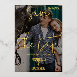 ウェスタン・ウェディング・セーブ・ザ・デイト 箔シーズンカード