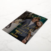 ウェスタン・ウェディング・セーブ・ザ・デイト 箔シーズンカード (回転した状態)