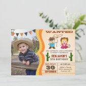 ウェスタン・ウォンボーイ写真誕生日パーティー 招待状 (スタンド正面)