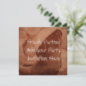 ウェスタン·カウボーイ·バースデー·パーティーの招待 招待状 (スタンド正面)