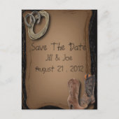 ウェスタン・カウボーイ・ブーツ・ウェディングはデートを除く 案内ポストカード (正面)