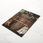 ウェスタン カップル シャワー 招待状 ラスティック カウボーイ (回転した状態)