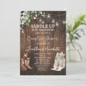 ウェスタン カップル シャワー 招待状, ラスティック カウボーイ 招待状 (スタンド正面)