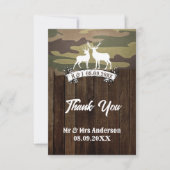 ウェスタン・ザ・狩りは結婚写真を撮り終えた サンキューカード (正面)