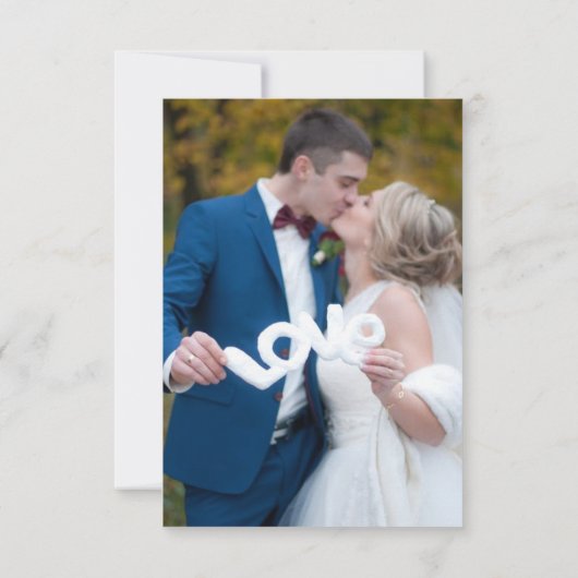 ウェスタン・ザ・狩りは結婚写真を撮り終えた サンキューカード (裏面)