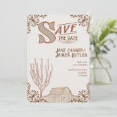 ウェスタン・セーブ・ザ・デート・カード セーブザデート (スタンド正面)