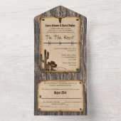 ウェスタン・タイ・ザ・ノット・オールイン・ワン・ウェディングの招待 オールインワン招待状 (内側)