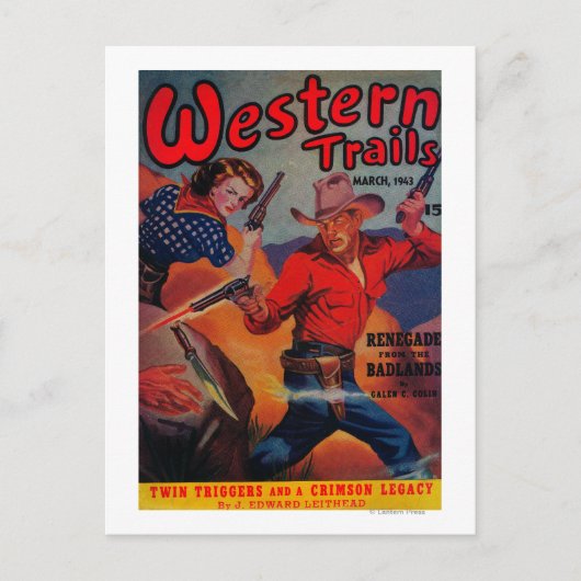 ウェスタン・トレイル誌の表紙 ポストカード (正面)