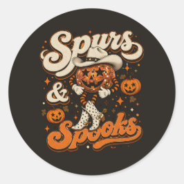 ウェスタン・ハロウィンデザイン: スパーズ&スプークス ラウンドシール