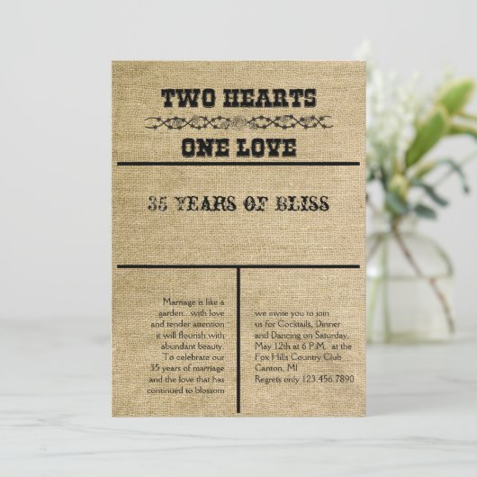 ウェスタン バルコット 結婚記念日 招待状 (スタンド正面)