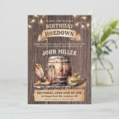 ウェスタン バースデー ホーダウン カウボーイ カントリー ブーツ 招待状 (スタンド正面)