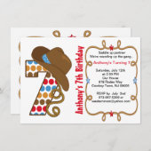 ウェスタン ビッグセブン ボーイ バースデー インビテーション (正面/裏面)