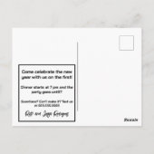 ウェスタン・ファーザー・タイムとベビー新年 ポストカード (裏面)