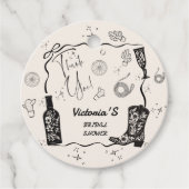 ウェスタン ブライダル シャワー サンクス フェイバータグ (正面)