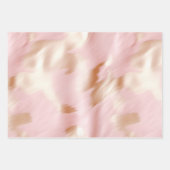 ウェスタン ブラッシュ ピンク フェイクカウハイド 誕生日 ラッピングペーパーシート (正面2)