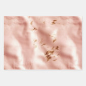 ウェスタン ブラッシュ ピンク フェイクカウハイド 誕生日 ラッピングペーパーシート (正面)