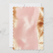 ウェスタン ブラッシュ ピンク ブラウン カウハイド 招待状 (裏面)