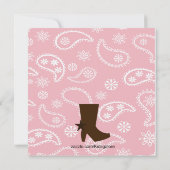 ウェスタン·プセダー·ママがベビー·シャワー·招待状 招待状 (裏面)