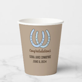 ウェスタン・ホース結婚シューズのパーソナライズされた紙カップ 紙コップ