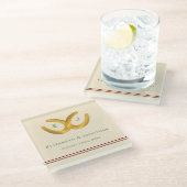 ウェスタン・ホース結婚シューズ ガラスコースター (アングル)