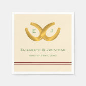 ウェスタン・ホース結婚シューズ スタンダードカクテルナプキン (正面)