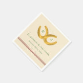 ウェスタン・ホース結婚シューズ スタンダードカクテルナプキン (角)