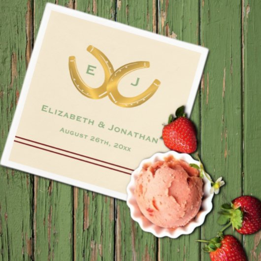 ウェスタン・ホース結婚シューズ スタンダードカクテルナプキン