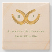 ウェスタン・ホース結婚シューズ ストーンコースター (正面)