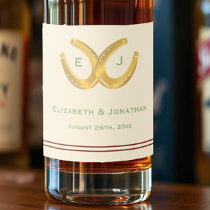 ウェスタン・ホース結婚シューズ リキュールボトルラベル